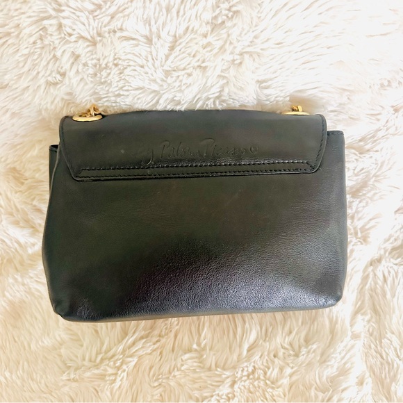 Paloma Picasso Crossbody Bag Black Leather Gold Chain Strap - Picture 6 of 12